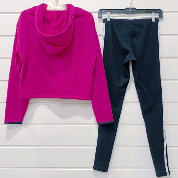 Victoria’s Secret PINK Crop Hoodie Top & Leggings - Picture 2 of 14